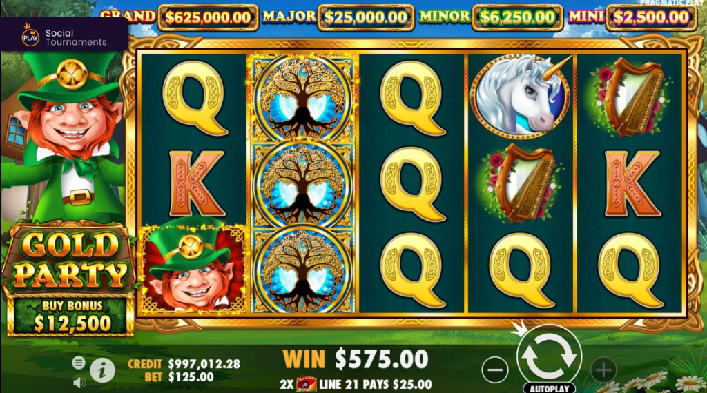 Apuestas y ganancias en Gold Party